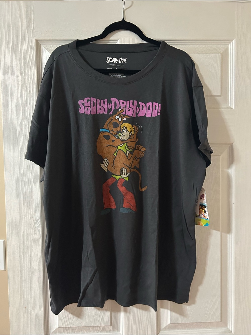 torrid Charcoal Scooby-Doo & Shaggy Graphic Tee with Pink Text